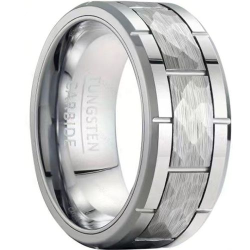 **COI Tungsten Carbide Tire Tread Brick Pattern Ring-9738DD